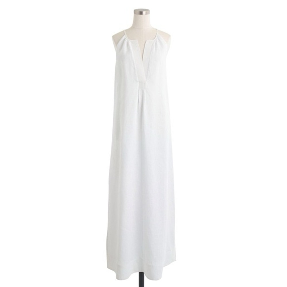 SOLD J. Crew Linen Halter Dress with Slits